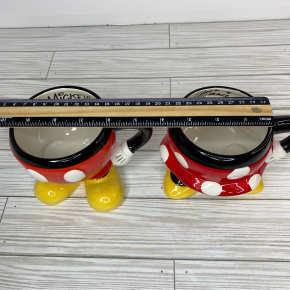 Disney Figural Mugs Mickey Minnie Mouse Coffee Cup Set - Picture 8 of 10